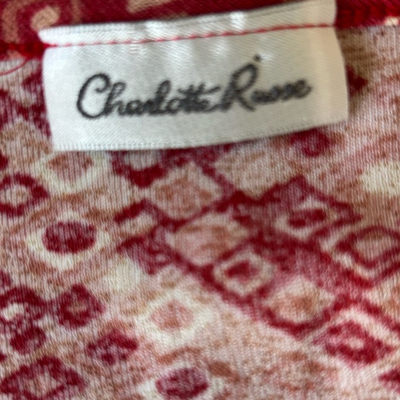 90s Charlotte Russe Red Bell Sleeves Top Medium Y2K Grunge Vintage Indie - Picture 7 of 8